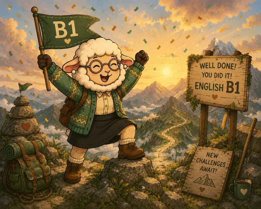 GrammarMama English B1 curriculum complete — 22 lessons